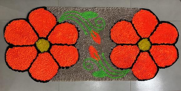 Passadeira Frufru 1m30cm x 55cm Antiderrapante