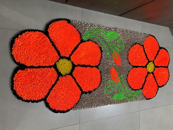 Passadeira Frufru 1m30cm x 55cm Antiderrapante