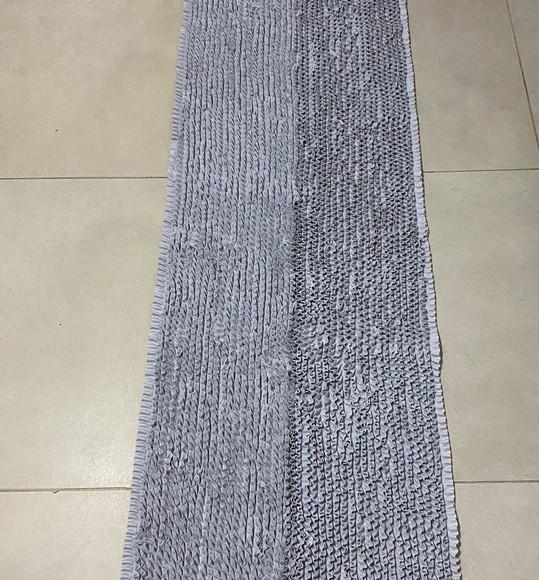 Passadeira Frufru Cinza 2m50cm Antiderrapante