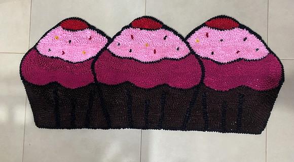 Passadeira Frufru Cupcake 1.20m x 50cm Antiderrapante