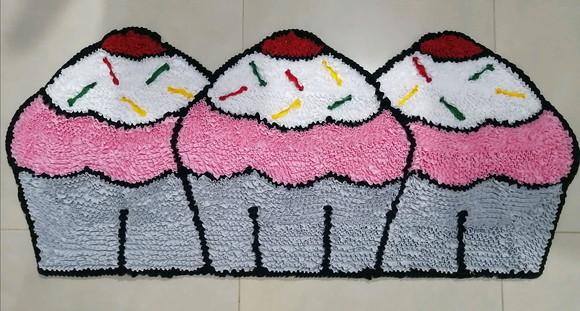 Passadeira Frufru Cupcake Antiderrapante