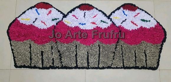 Passadeira Frufru Cupcake Antiderrapante