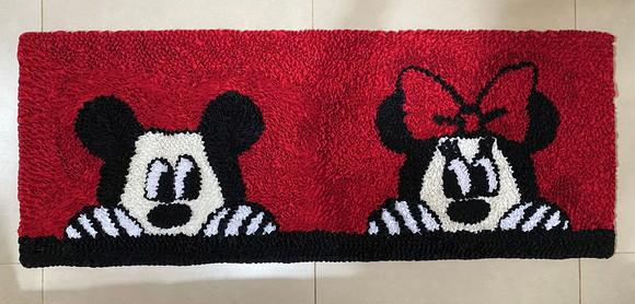 Passadeira Frufru Minnie e Mickey 1m20cm x 50cm Antiderrap.