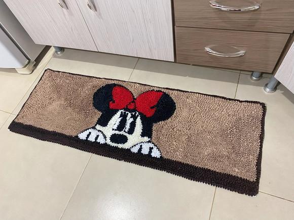 Passadeira Frufru Minnie 1m20cm Antiderrapante