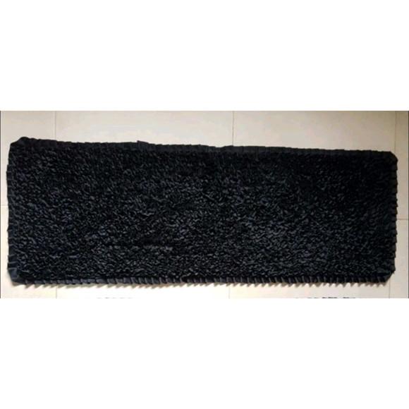 Passadeira Frufru Preta 1m40cm Antiderrapante
