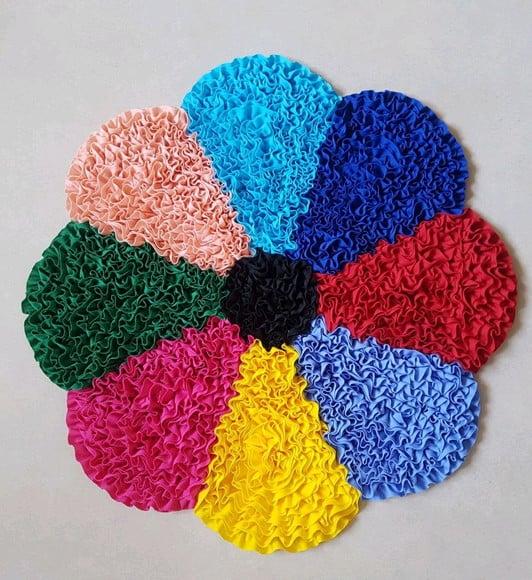 Tapete de Flor Colorida em Frufru com Antiderrapante