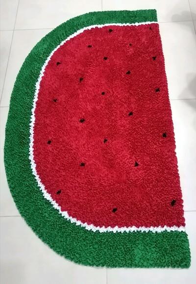 Tapete de Melancia 1m37cm x 80cm Frufru Antiderrapante