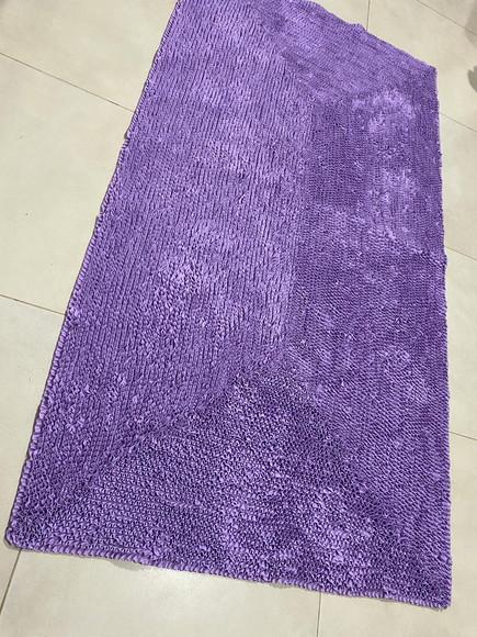 Tapete Frufru 1m70cm x 90cm Lilás Antiderrapante