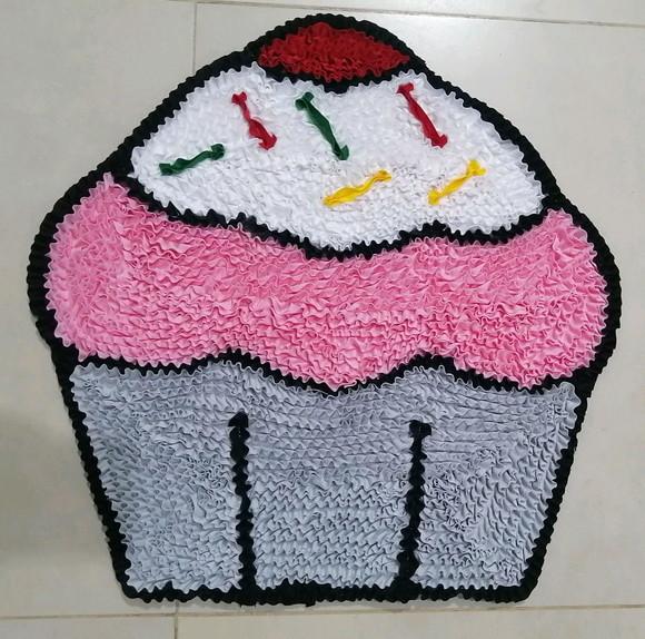 Tapete Frufru Cupcake Antiderrapante