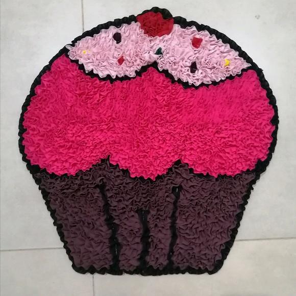 Tapete Frufru Cupcake Antiderrapante