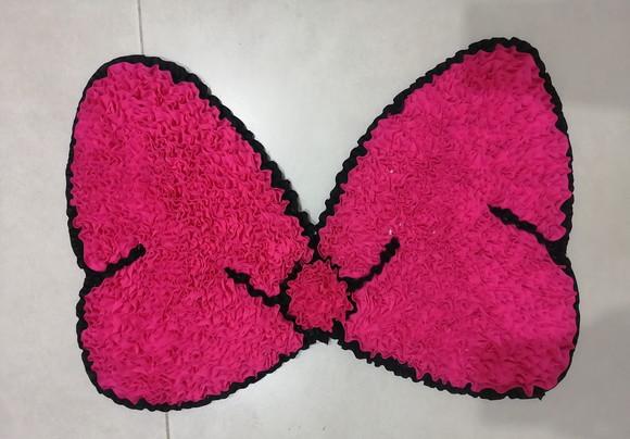 Tapete Frufru Laço Pink Antiderrapante