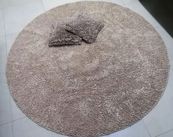 Tapete Frufru Sala 1m80cm / 2 Capas Almofada Antiderrapante