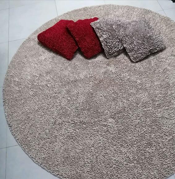 Tapete Frufru Sala 1m80cm / 4 Capas Almofada Antiderrapante