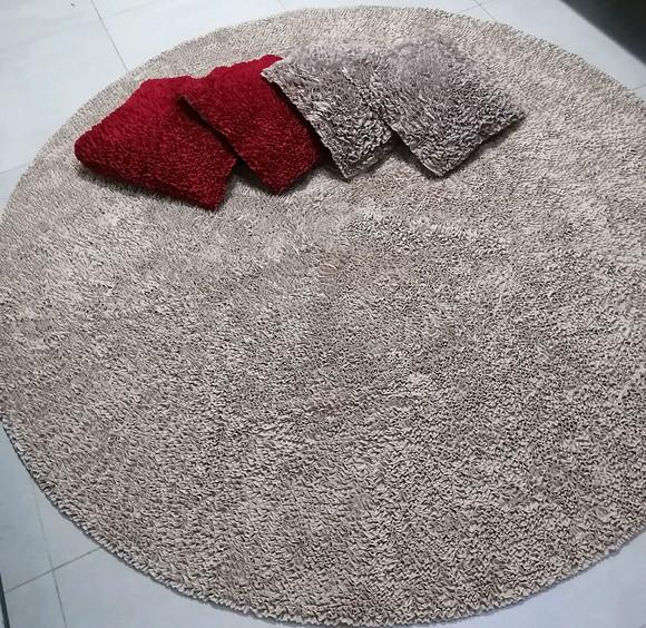 Tapete Frufru Sala 1m80cm / 4 Capas Almofada Antiderrapante