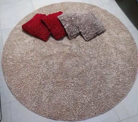 Tapete Frufru Sala 1m80cm / 4 Capas Almofada Antiderrapante
