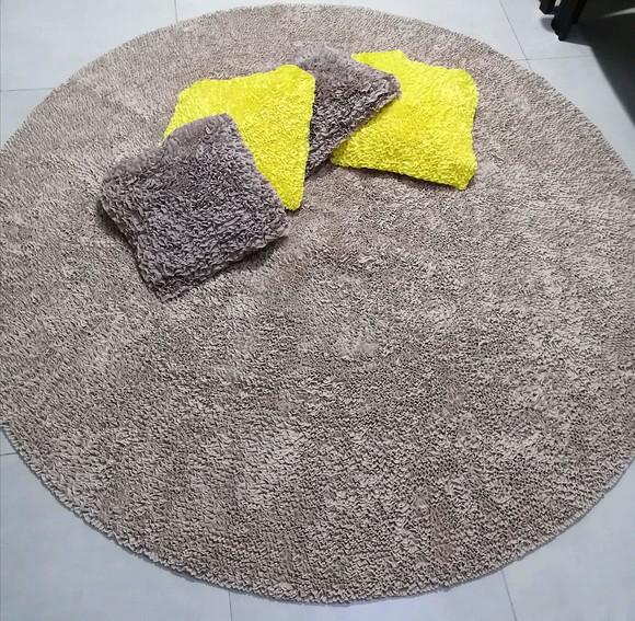 Tapete Frufru Sala 1m80cm / 4 Capas Almofada Antiderrapante