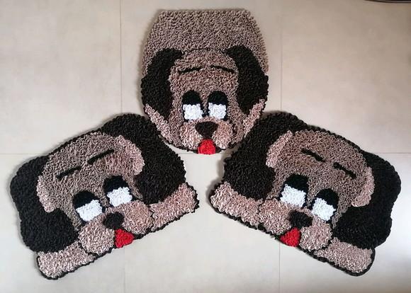 Tapetes Frufru Banheiro Cachorros Antiderrapante