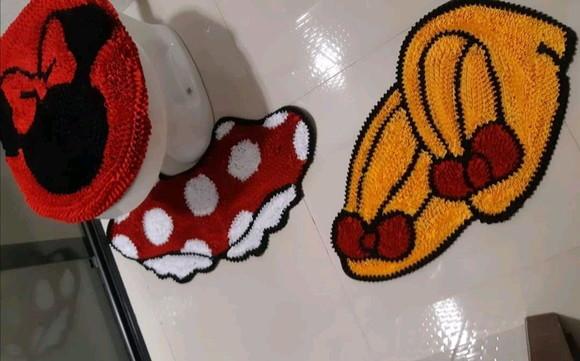 Tapetes Frufru Banheiro Minnie Antiderrapante