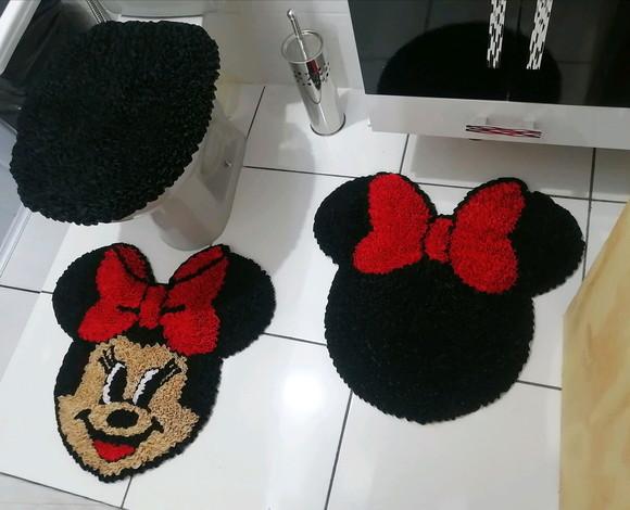 Tapetes Frufru Banheiro Minnie Antiderrapante