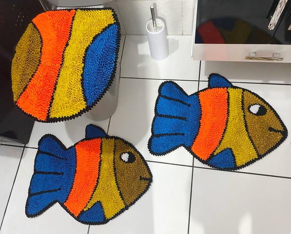 Tapetes Frufru Banheiro Peixe Antiderrapante