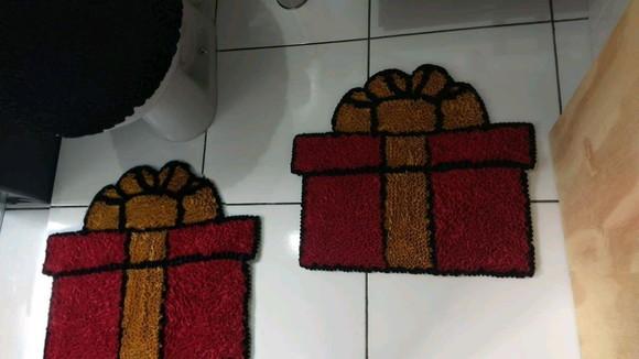 Tapetes Frufru Banheiro Presentes de Natal Antiderrapante