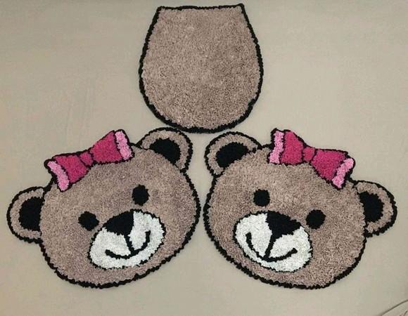 Tapetes Frufru Banheiro Ursa Antiderrapante