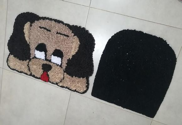 Tapetes Frufru Cachorro para Lavabo Antiderrapante