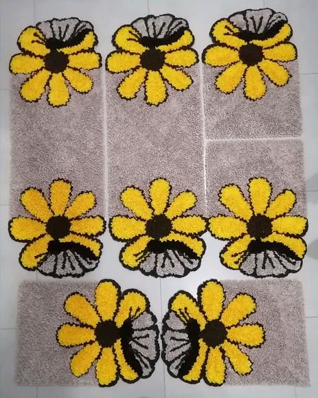 Tapetes Frufru Cozinha Flor Borboleta Antiderrapante