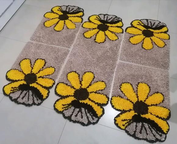 Tapetes Frufru Cozinha Flor Borboleta Antiderrapante