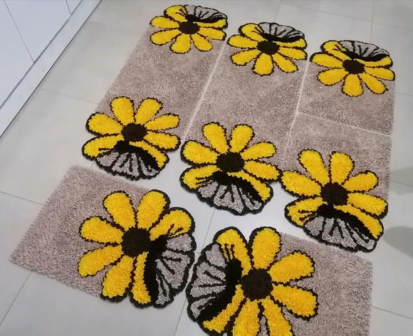 Tapetes Frufru Cozinha Flor Borboleta Antiderrapante