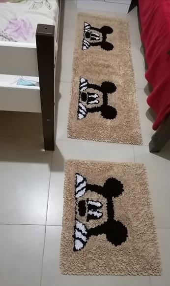 Tapetes Frufru de Quarto Antiderrapante Mickey