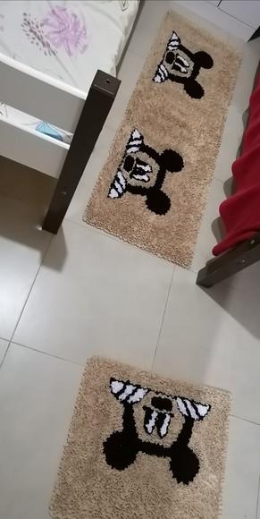 Tapetes Frufru de Quarto Antiderrapante Mickey