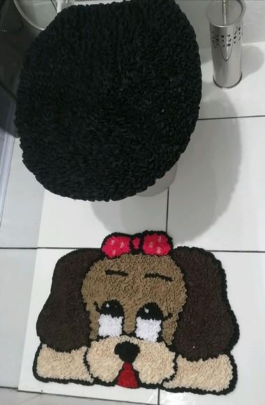 Tapetes Frufru Lavabo Cachorra Antiderrapante