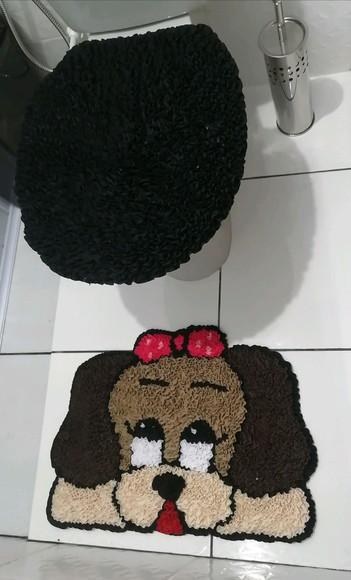 Tapetes Frufru Lavabo Cachorra Antiderrapante