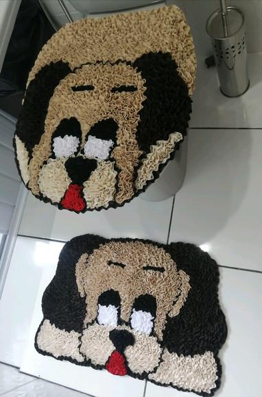 Tapetes Frufru Lavabo Cachorro Antiderrapante