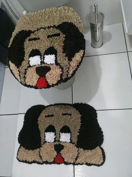 Tapetes Frufru Lavabo Cachorro Antiderrapante