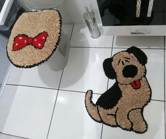 Tapetes Frufru Lavabo Cachorro Antiderrapante