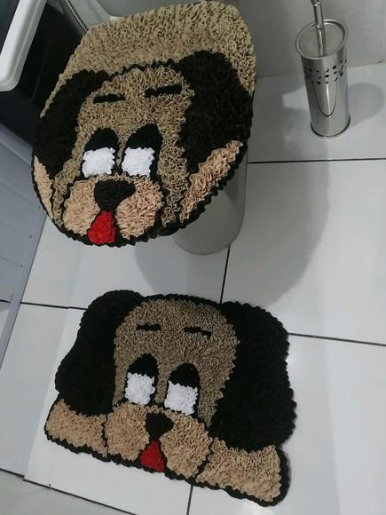 Tapetes Frufru Lavabo Cachorro Antiderrapante