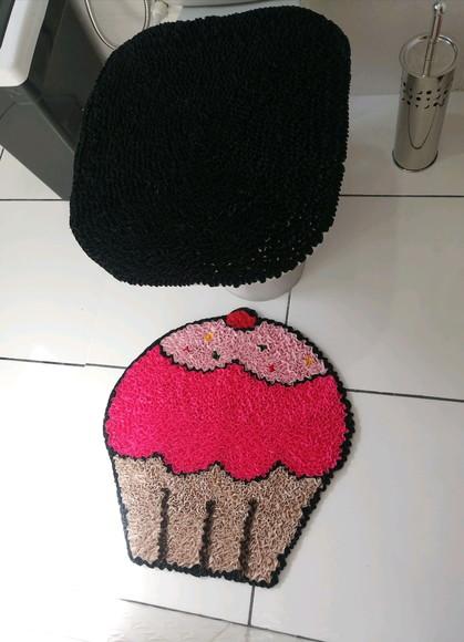 Tapetes Frufru Lavabo Cupcake Antiderrapante