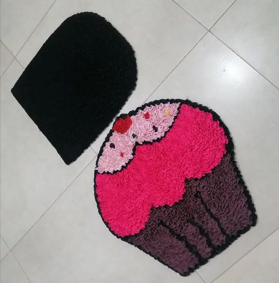 Tapetes Frufru Lavabo Cupcake Antiderrapante