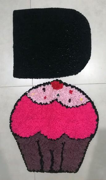 Tapetes Frufru Lavabo Cupcake Antiderrapante
