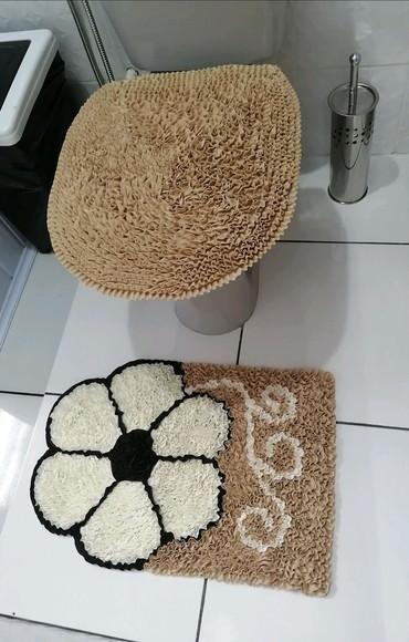 Tapetes Frufru Lavabo Flor Creme Antiderrapante