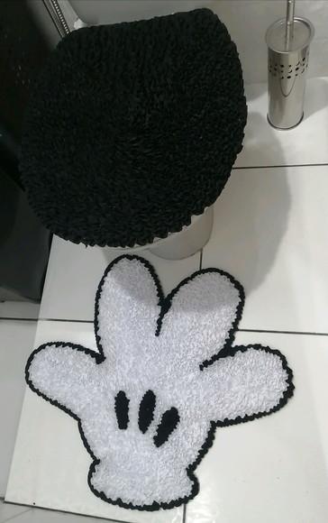 Tapetes Frufru Lavabo Mãozinha Mickey Antiderrapante
