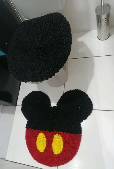 Tapetes Frufru Lavabo Mickey Antiderrapante