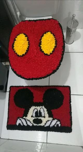 Tapetes Frufru Lavabo Mickey Antiderrapante