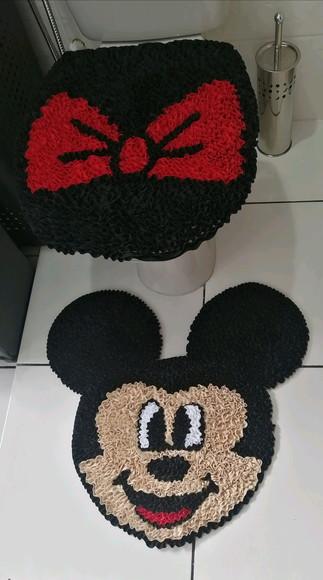 Tapetes Frufru Lavabo Mickey Antiderrapante