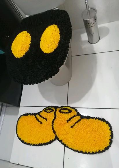Tapetes Frufru Lavabo Mickey Antiderrapante
