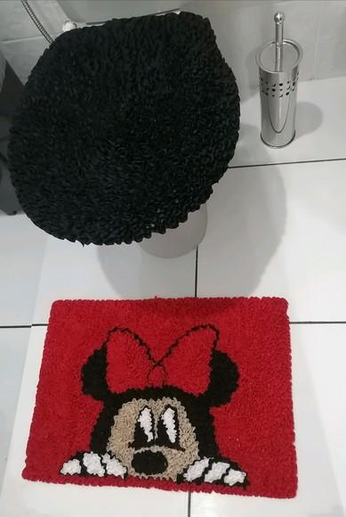 Tapetes Frufru Lavabo Minnie Antiderrapante