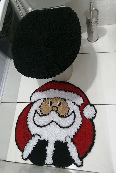 Tapetes Frufru Lavabo Papai Noel Antiderrapante