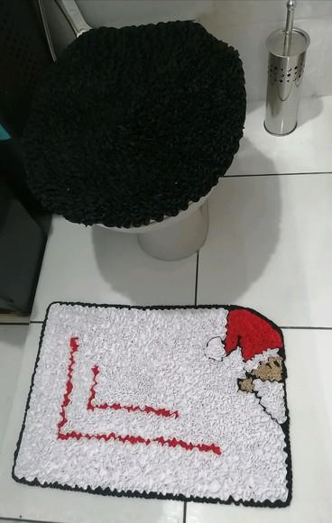 Tapetes Frufru Lavabo Papai Noel Antiderrapante